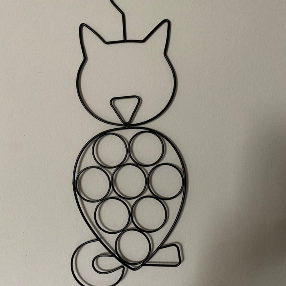 Cat wall decor scarf or belt organizer